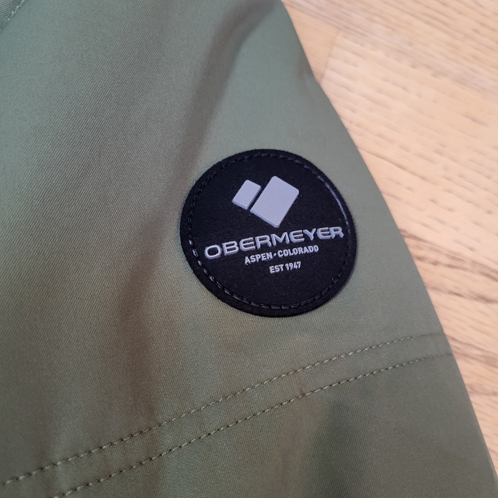 Obermeyer Tuscany II Ski Jacket Size 8 Green Puffer Insulated Faux Fur Hood - Picture 15 of 16